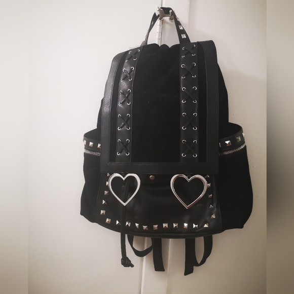 Spencer's faux suede, studded gothic backpack - Picture 1 of 5